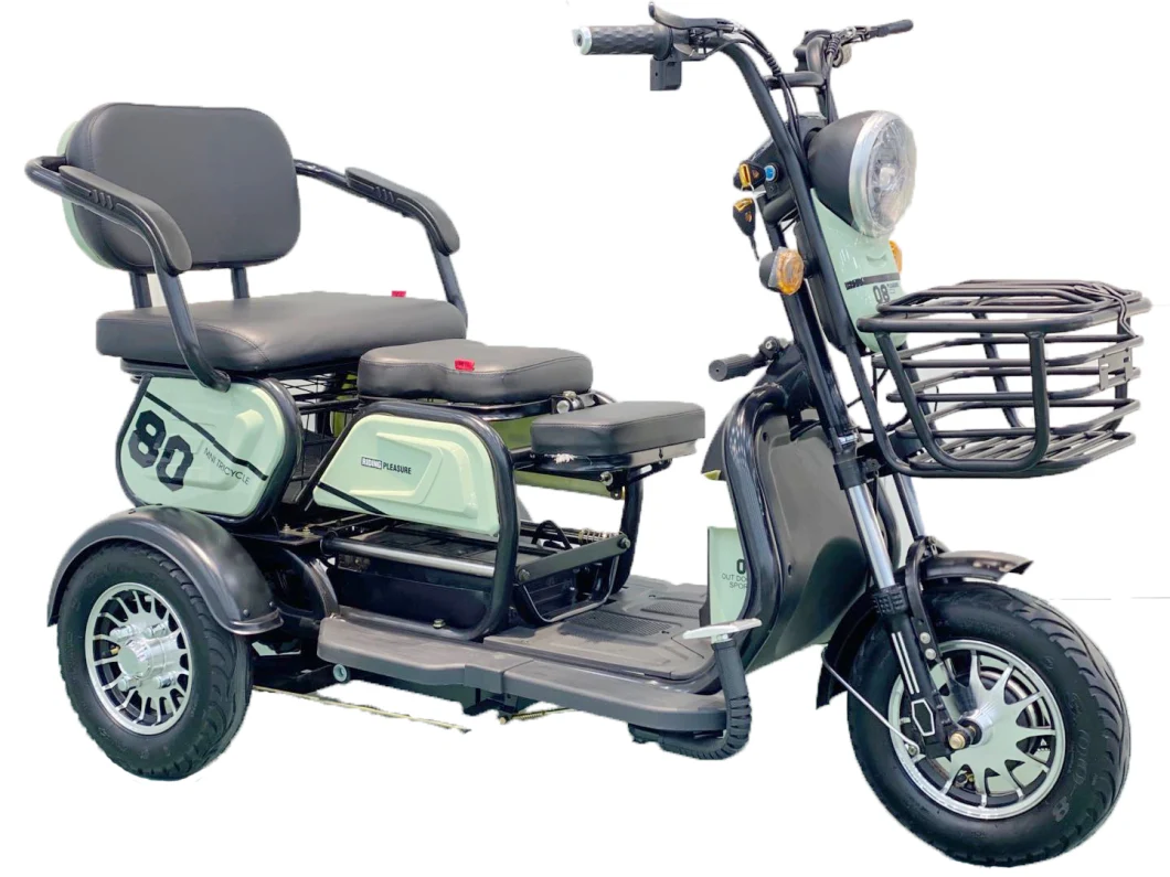 Made-in-China Electric Scooter Tricycle Three Wheel Motorcycle with Adjustable Seat